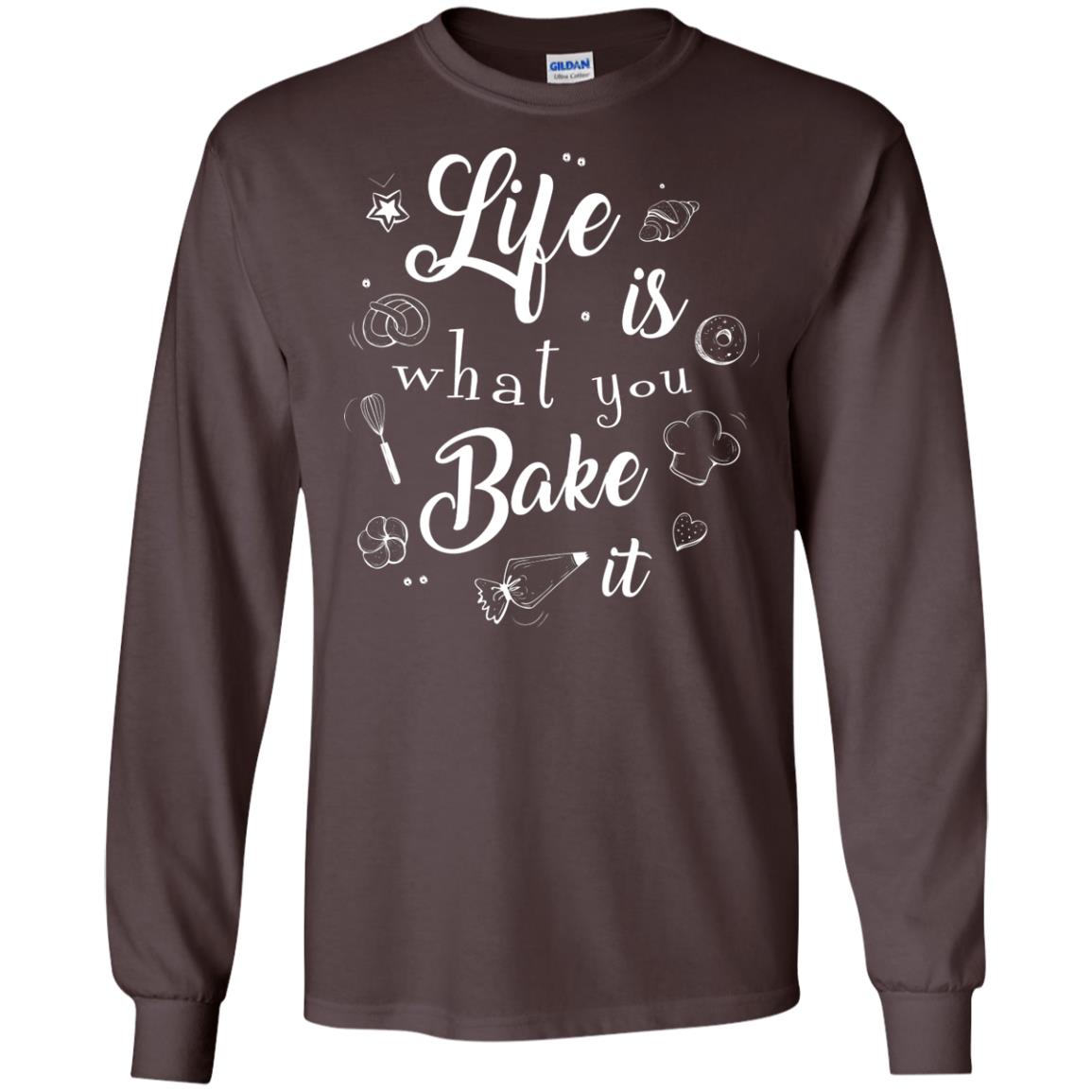 Baker T-shirt Life Is What You Bake It Dark Chocolate
