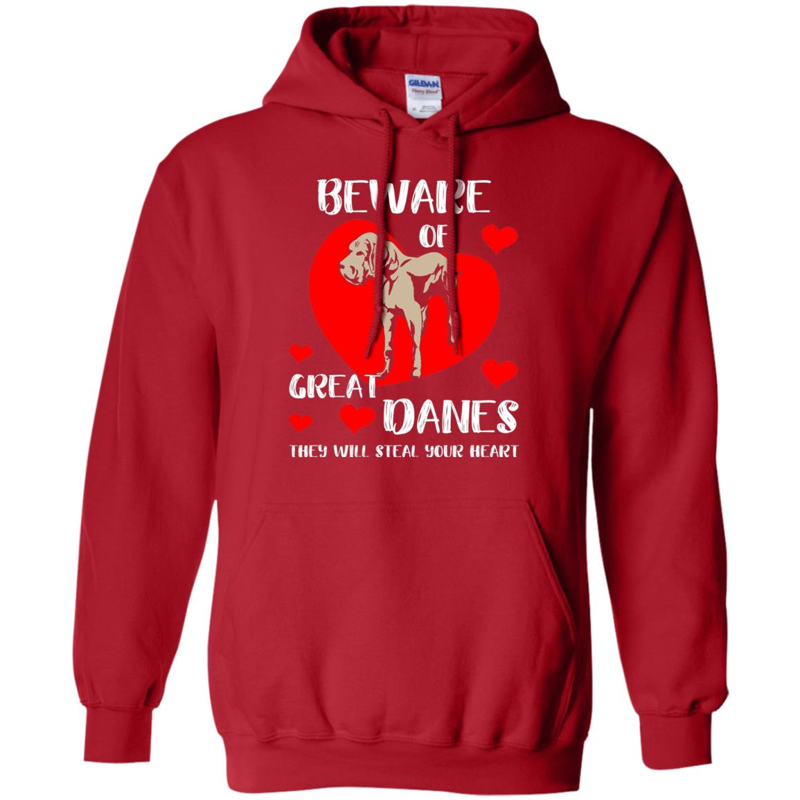 Beware Of Great Danes They Will Steal Your Heart Cute Shirt Red