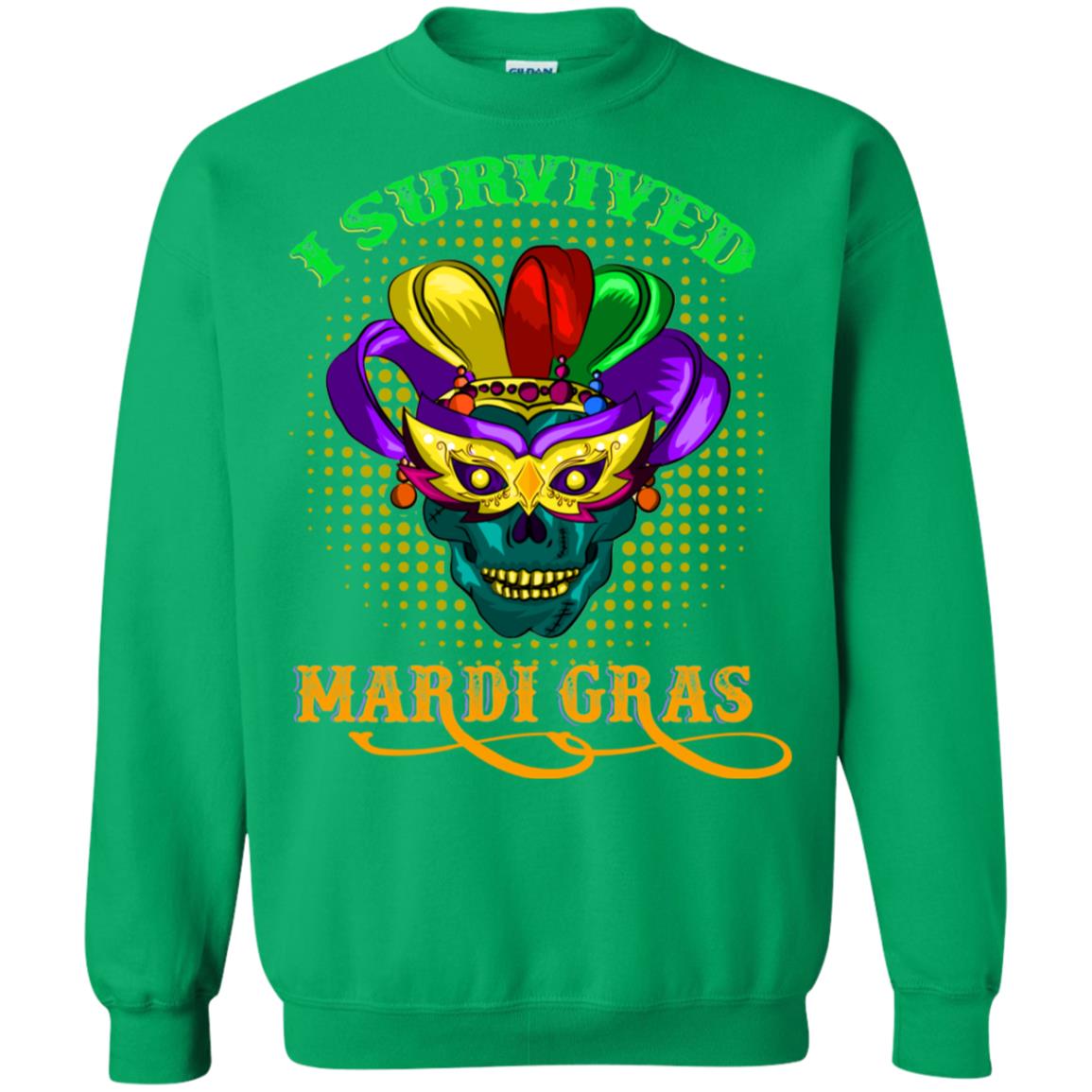 I Survived Mardi Gras Shirt Irish Green