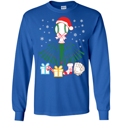 Baseball Christmas T-Shirt Royal