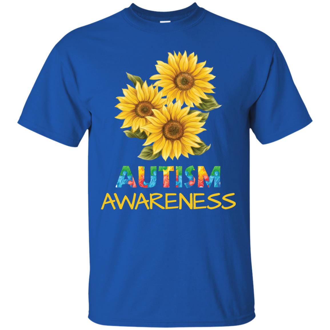 Autism Awareness Sunflower Shirt Royal