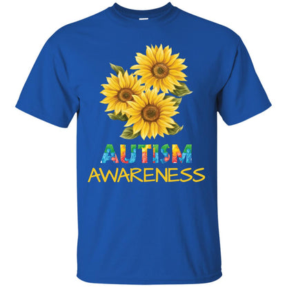 Autism Awareness Sunflower Shirt Royal