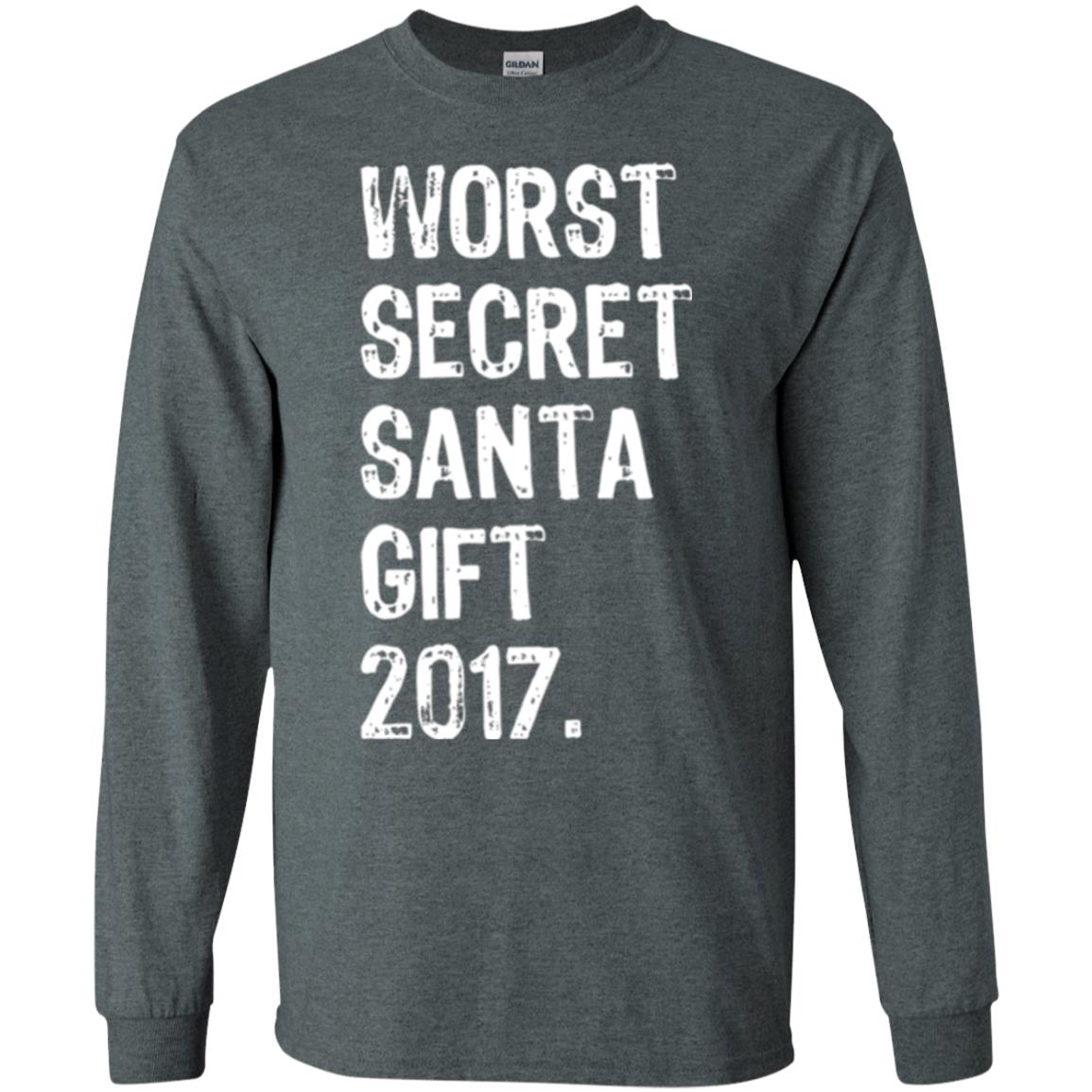 Christmas T-shirt Worst Secret Santa Gift 2017 Dark Heather