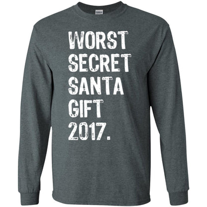 Christmas T-shirt Worst Secret Santa Gift 2017 Dark Heather