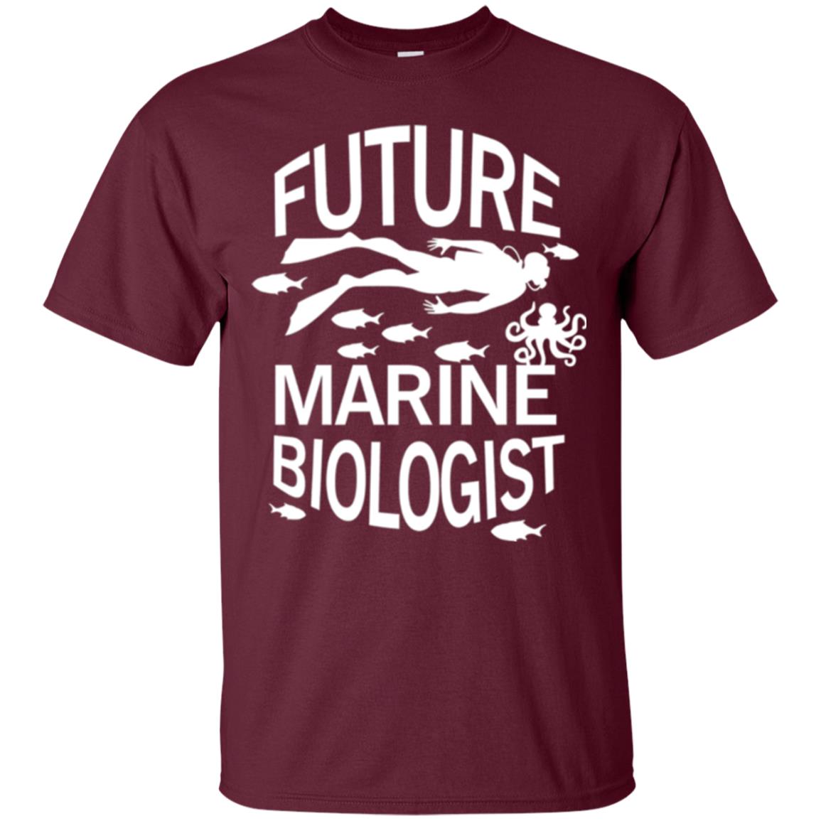 Cute Marine Biologist T-shirt Maroon