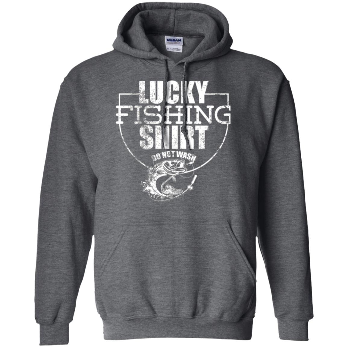 Fisherman T-shirt Lucky Fishing Shirt Do Not Wash Dark Heather