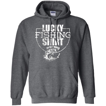 Fisherman T-shirt Lucky Fishing Shirt Do Not Wash Dark Heather
