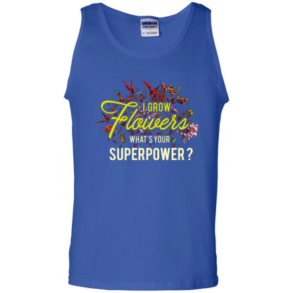 Florist T-shirt I Grow Flowers What's Your Superpower Royal