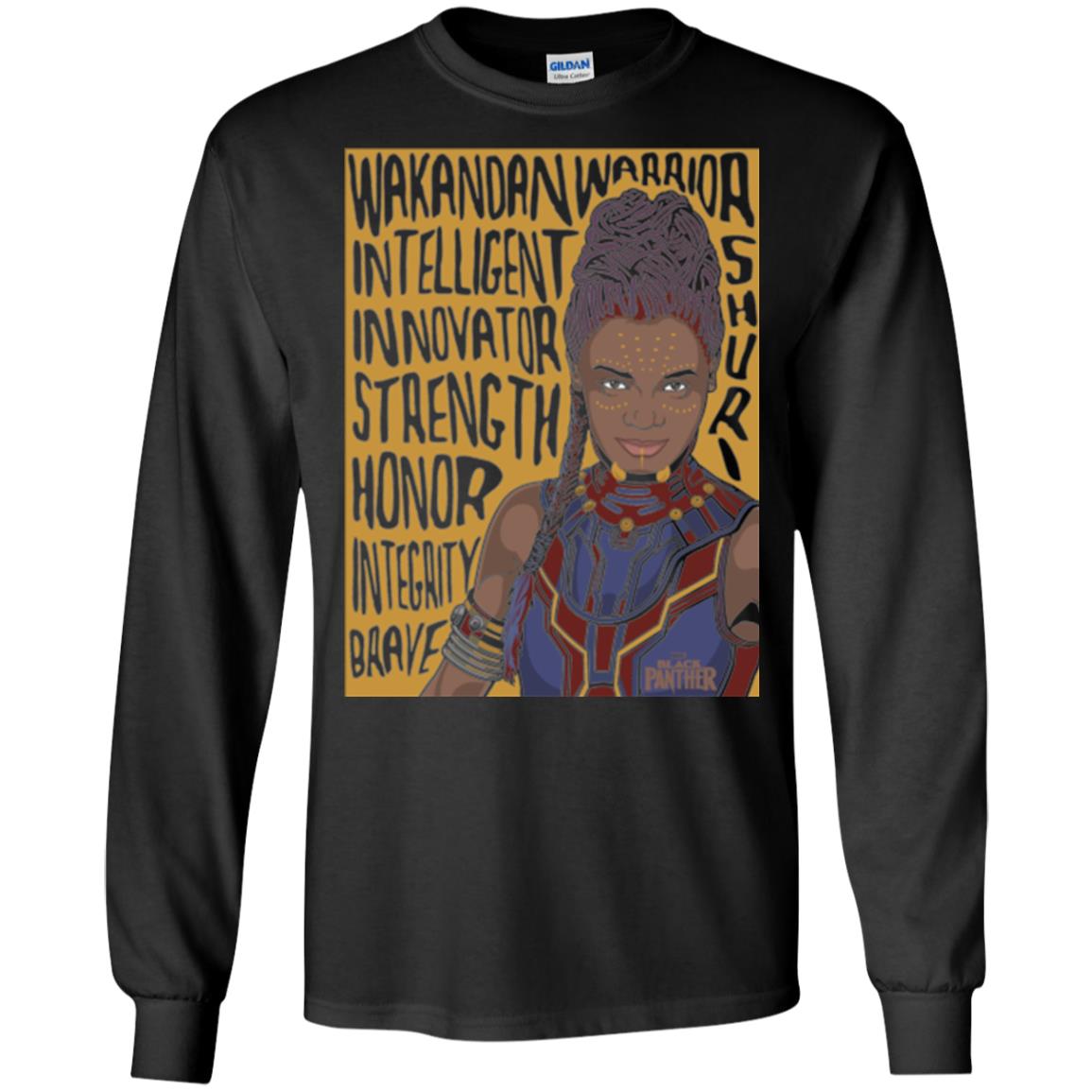 Black Panther Movie Shuri Word Art T-shirt Black