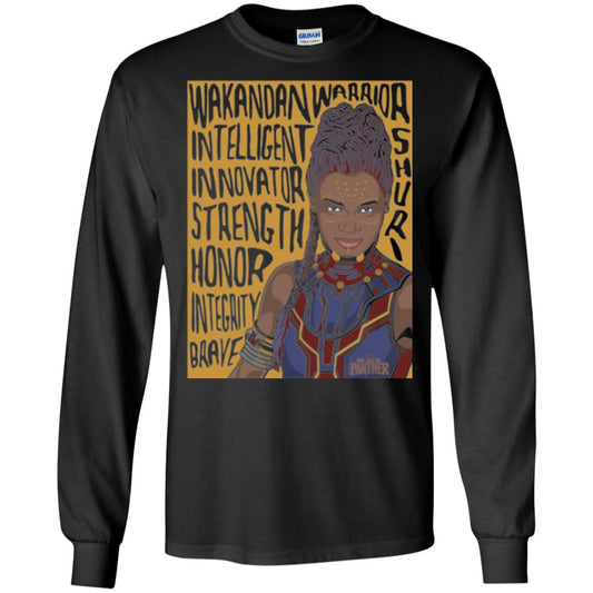 Black Panther Movie Shuri Word Art T-shirt Black