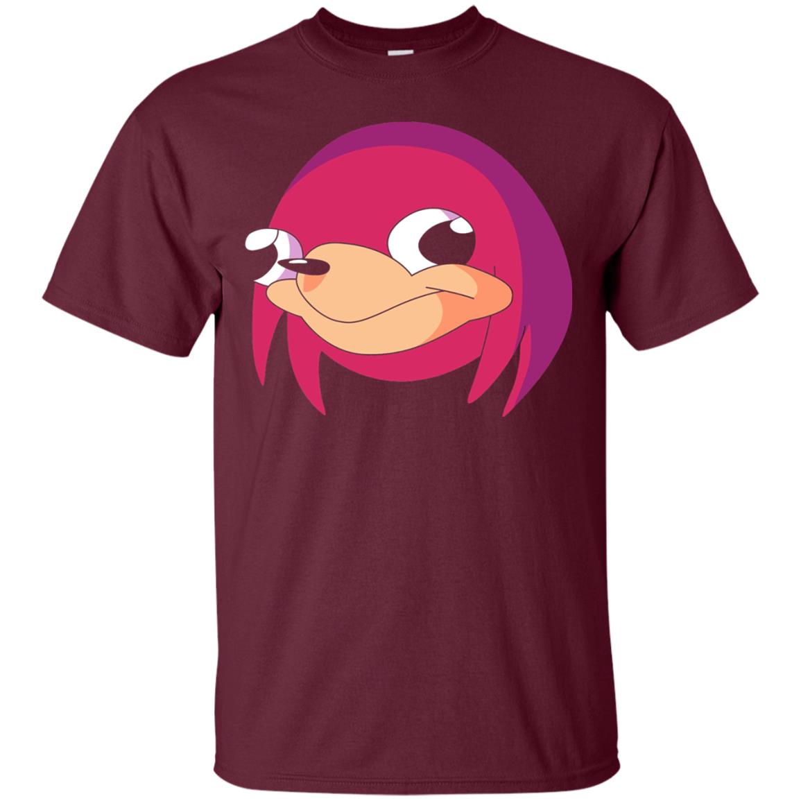 Cartoon T-shirt Ugandan Warrior Tribe Meme Maroon