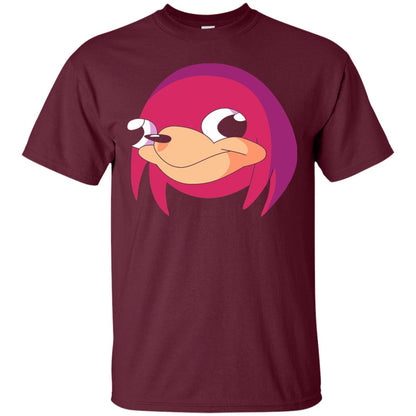 Cartoon T-shirt Ugandan Warrior Tribe Meme Maroon