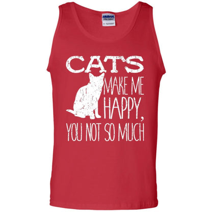 Cat Lover T-shirt Cats Make Me Happy You Not So Much Red