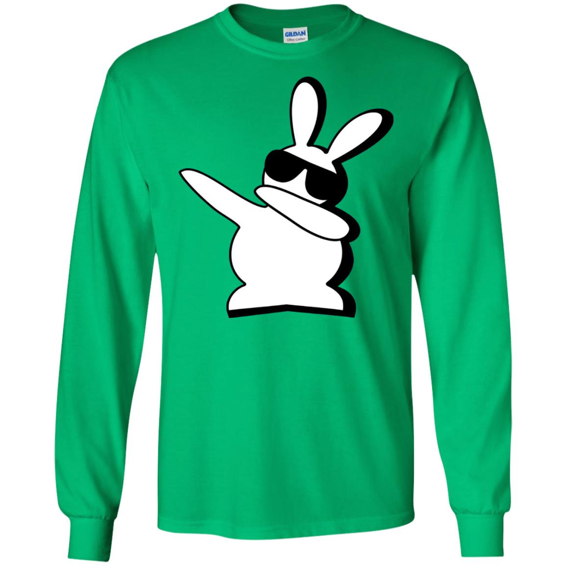 Dabbing Hip Hop Bunny Easter Dab Rabbit Dance T-shirt Irish Green