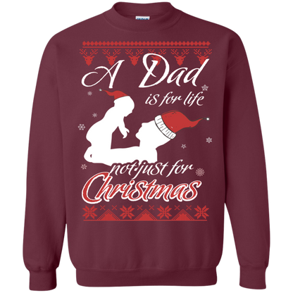 Family T-Shirt A Dad Is For Life Not Just For Christmas Maroon