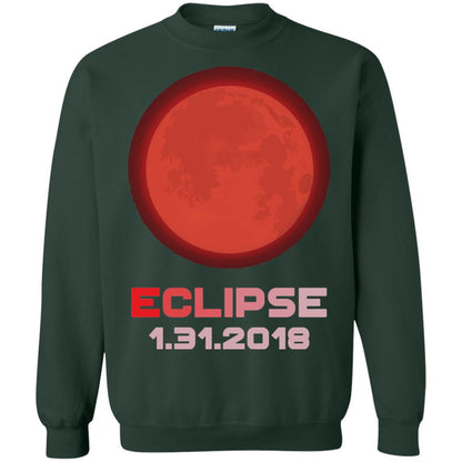 Eclipse January 31st 2018 Total Lunar Eclipse T-shirt Forest Green