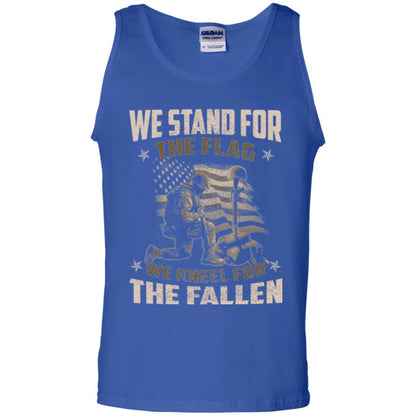 Veteran T-shirt We Stand For The Flag, We Kneel For The Fallen Royal