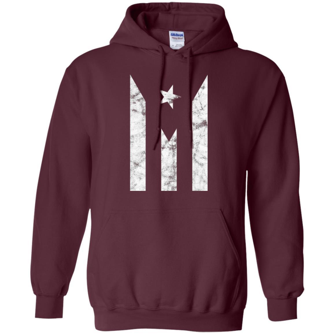 Boricua T-shirt Puerto Rico Black Flag T-shirt Maroon