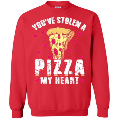 Funny Valentines Day Shirt Food Gift You_ve Stolen Pizza My Heart Red