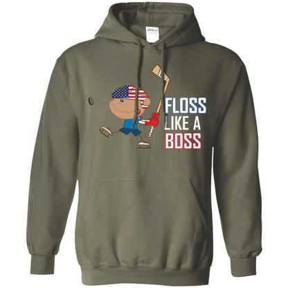 Floss Like A Boss Shirt For Hockey Players Military Green