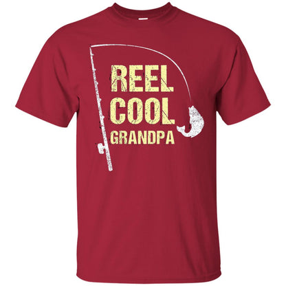 Reel Cool Grandpa Fisherman T-shirt Cardinal