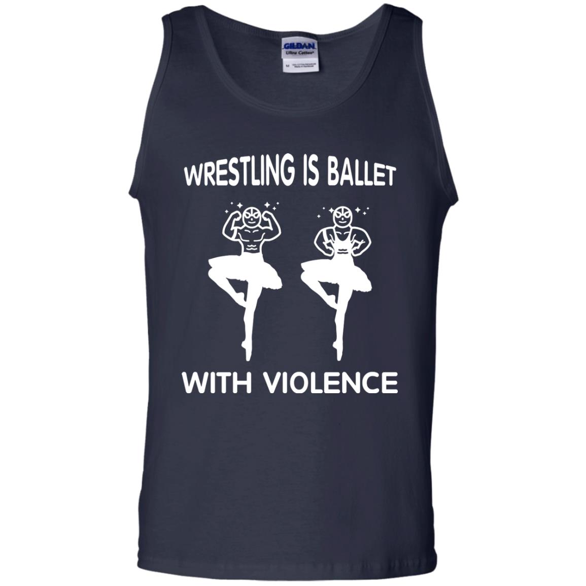 Wrestling Lover T-shirt Is Ballet With Violence Navy