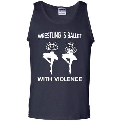 Wrestling Lover T-shirt Is Ballet With Violence Navy