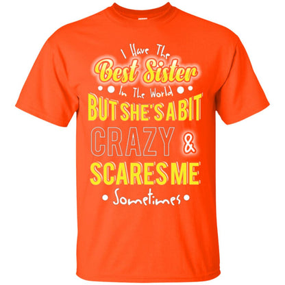 Family T-shirt I Have The Best Sister In The World Orange