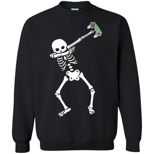 Gamer T-shirt Dabbing Skeleton Black
