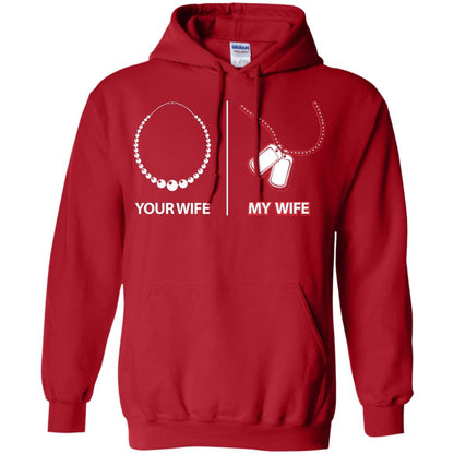 Your Wife My Wife Military Husband Shirt Red