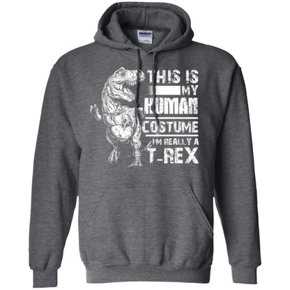Dinosaus T-shirt This Is My Human Costume Shirt Human Dark Heather