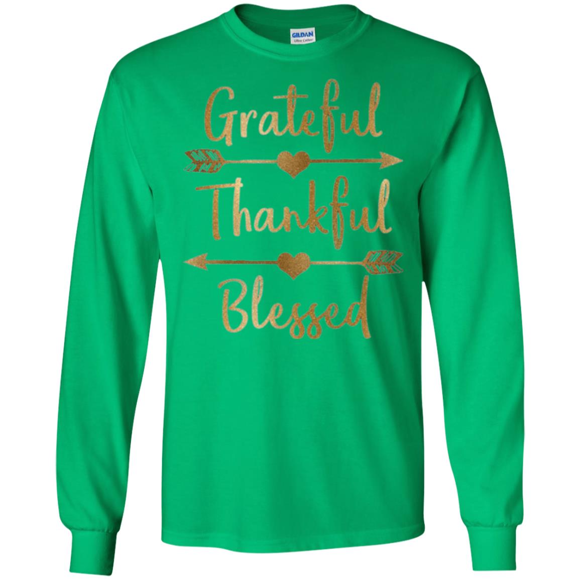Thanksgiving T-shirt Grateful Thankful Blessed Irish Green