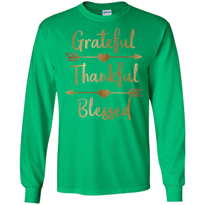 Thanksgiving T-shirt Grateful Thankful Blessed Irish Green