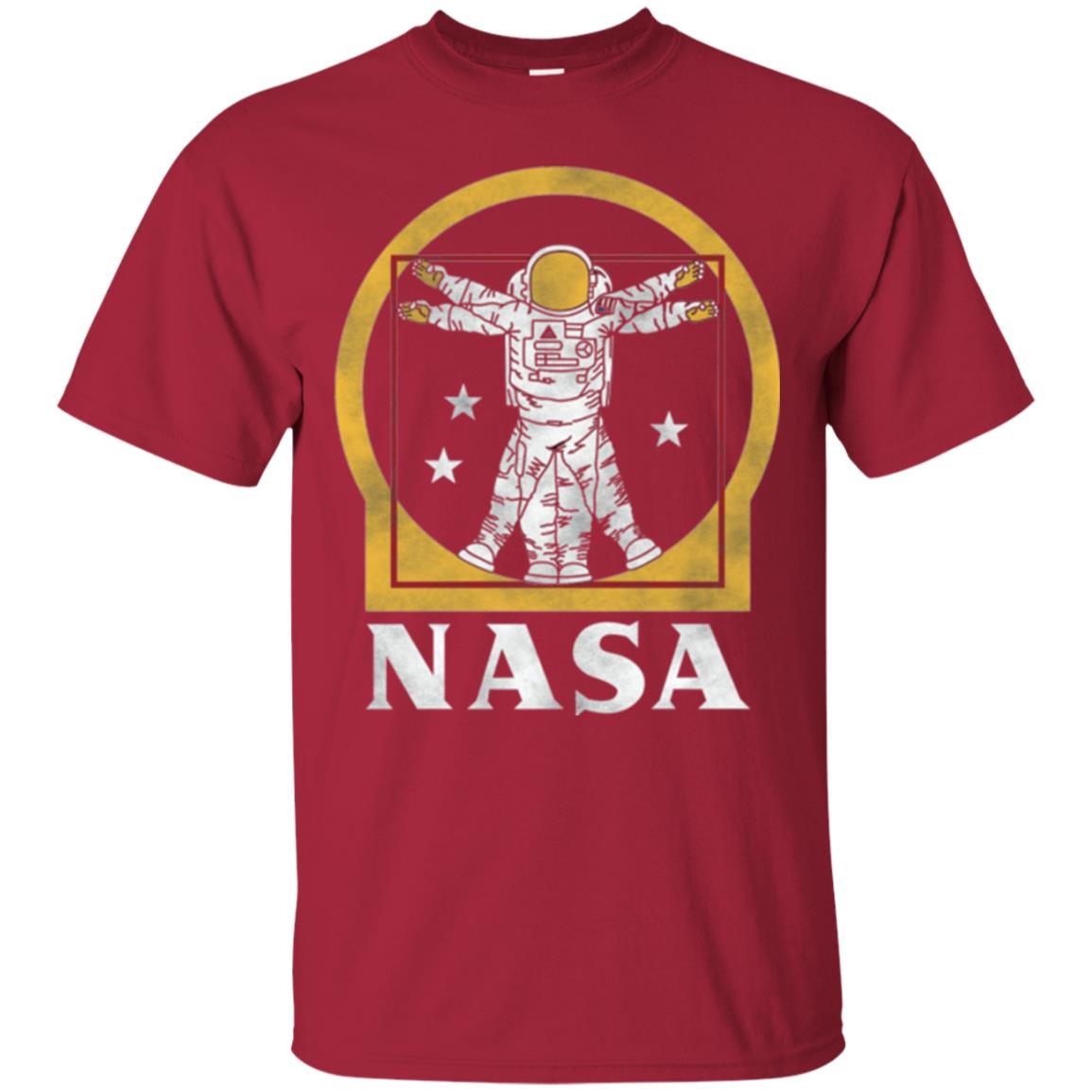 Vitruvian Astronaut T-shirt Cardinal