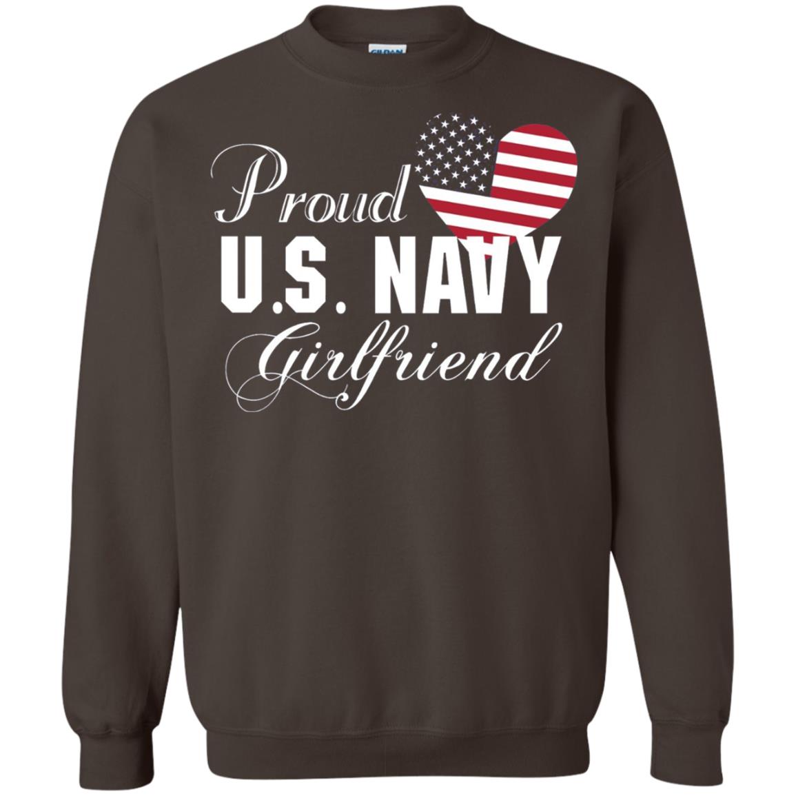 Pride U.s. Army Shirt Proud Navy Girlfriend Heart Dark Chocolate