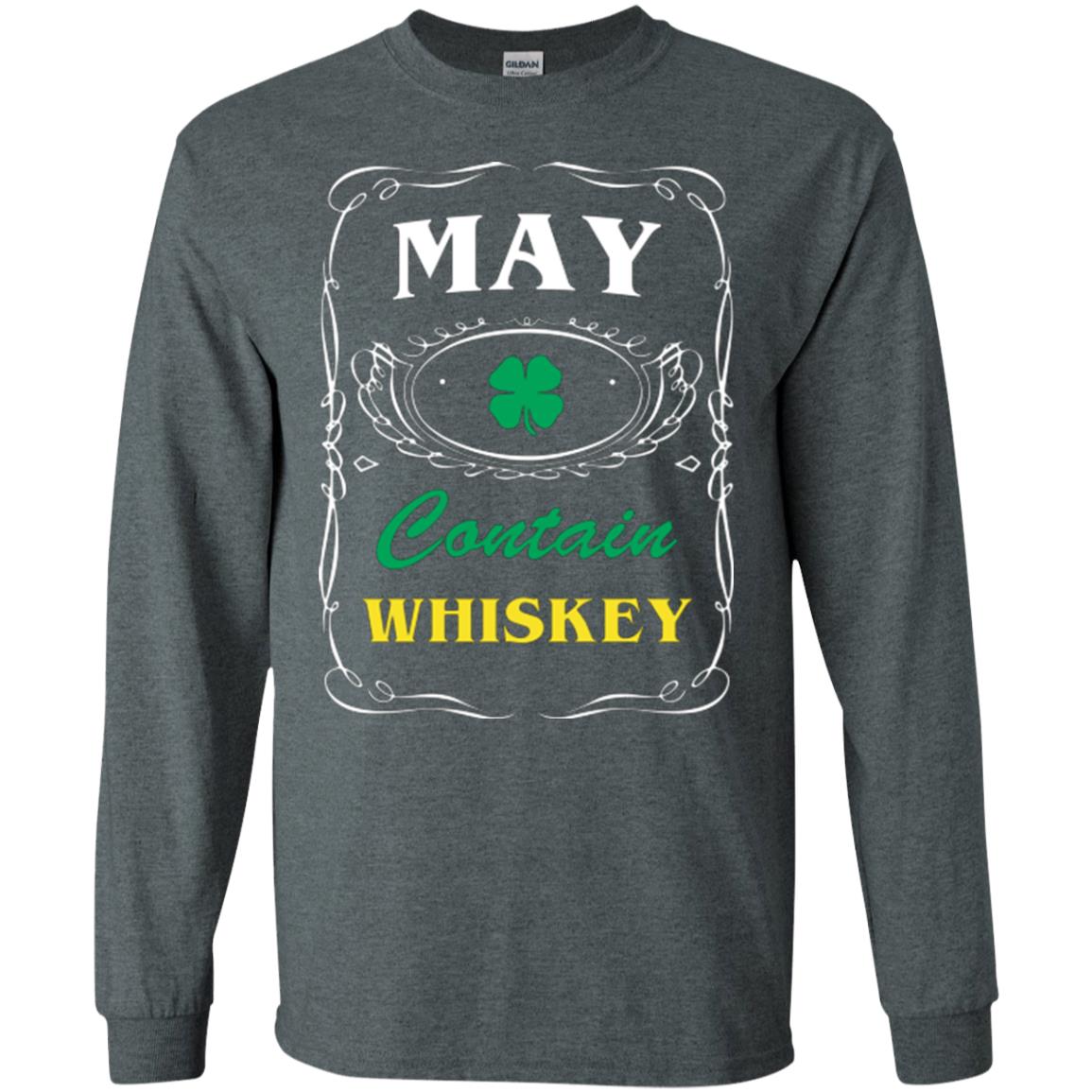 Saint Patrick's Day T-shirt May Contain Whiskey Dark Heather