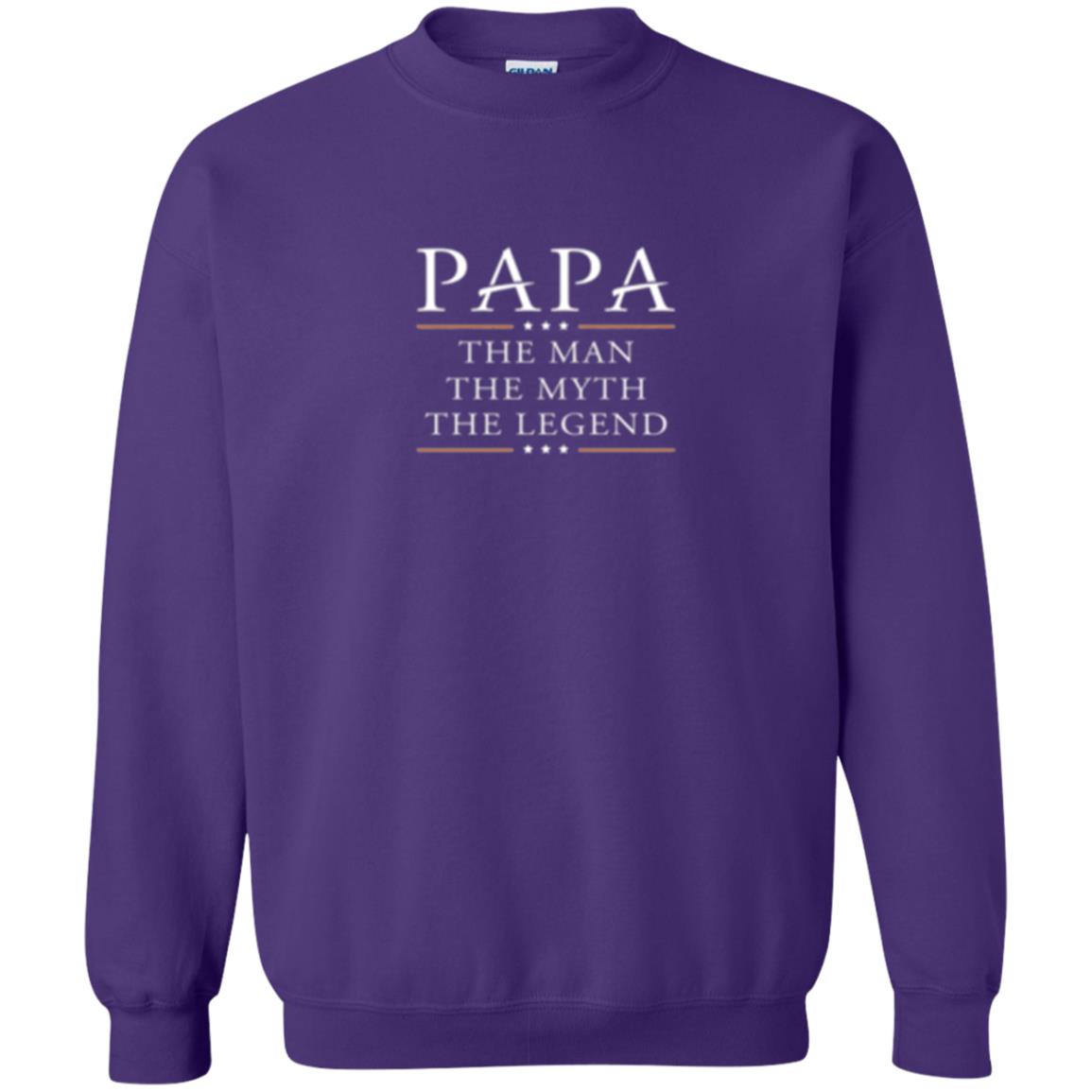 Family T-shirt Papa The Myth The Legend Purple
