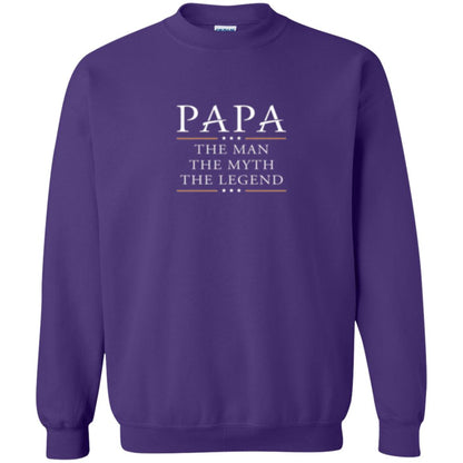 Family T-shirt Papa The Myth The Legend Purple