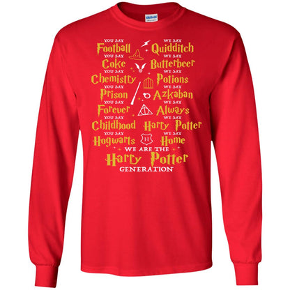 We Are The Harry Potter Generation Movie Fan T-shirt Red