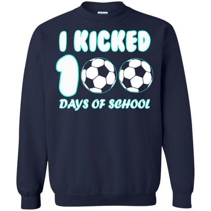 Soccer Lover T-shirt I Kicked 100 Days Of School Navy