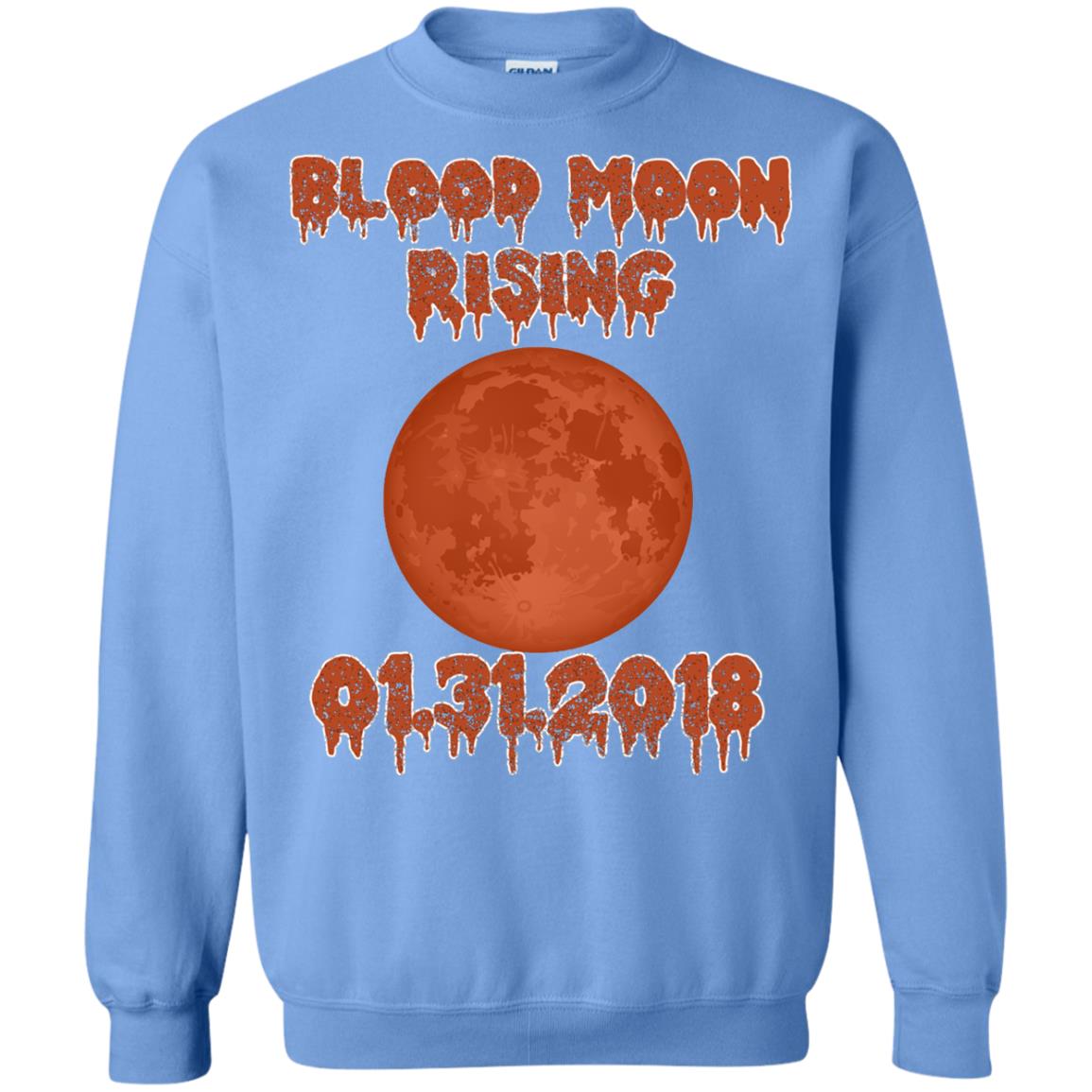 Blood Moon Rising Total Lunar Eclipse T-shirt Funny Lunar Eclipse Carolina Blue