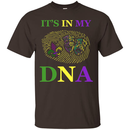 Mardi Gras T-shirt It's In My Dna Dark Chocolate