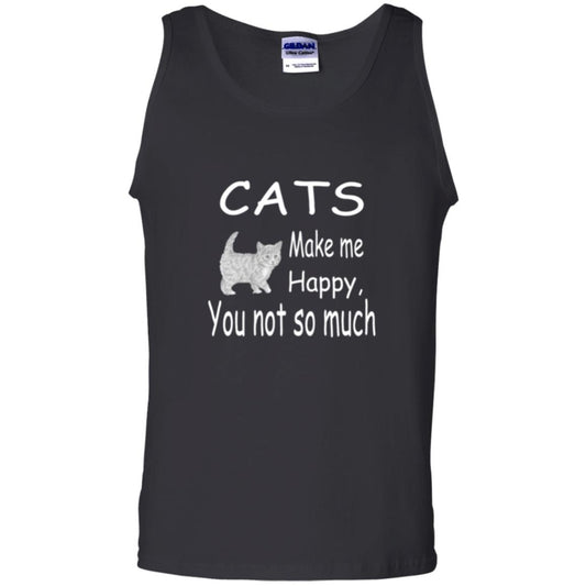 Cat Lover T-shirt Cats Make Me Happy You Not So Much Black