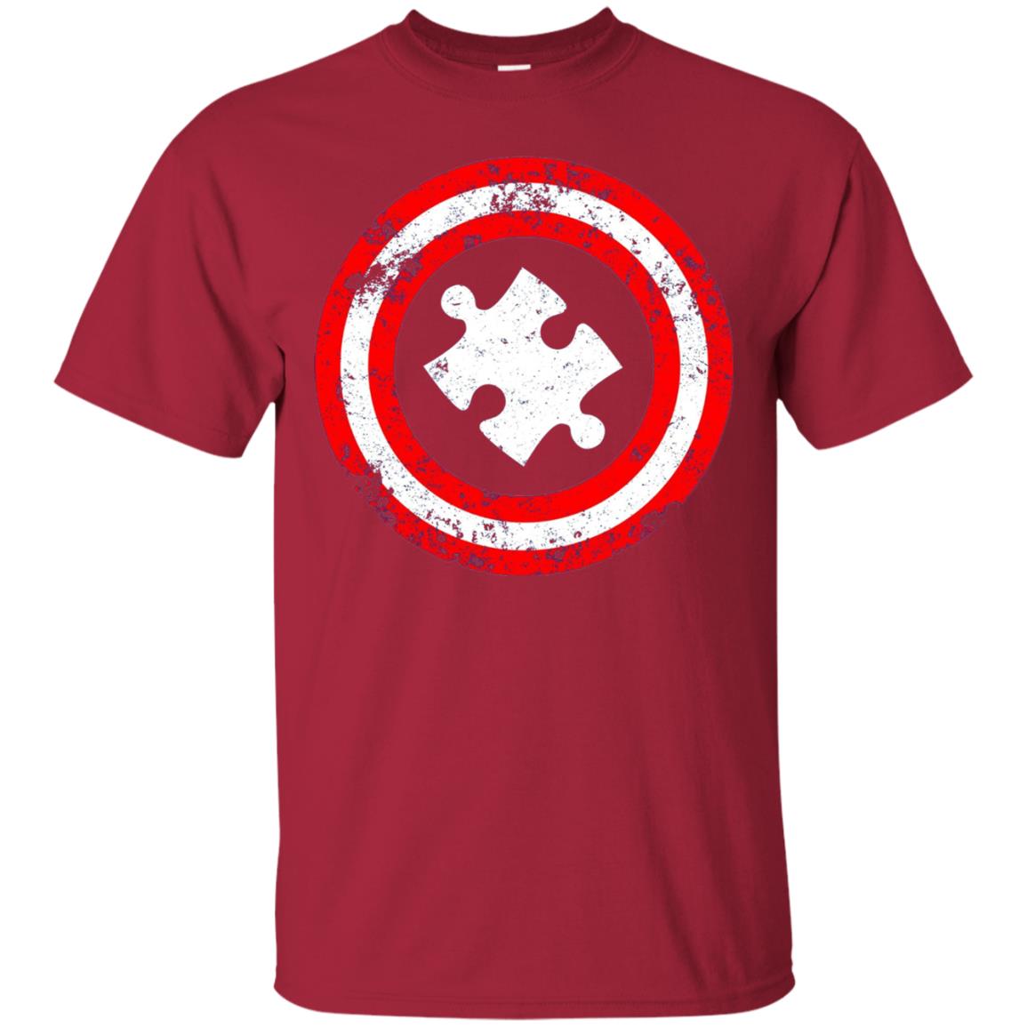 Captain Autism Superhero Autism Awareness Shirt Cardinal