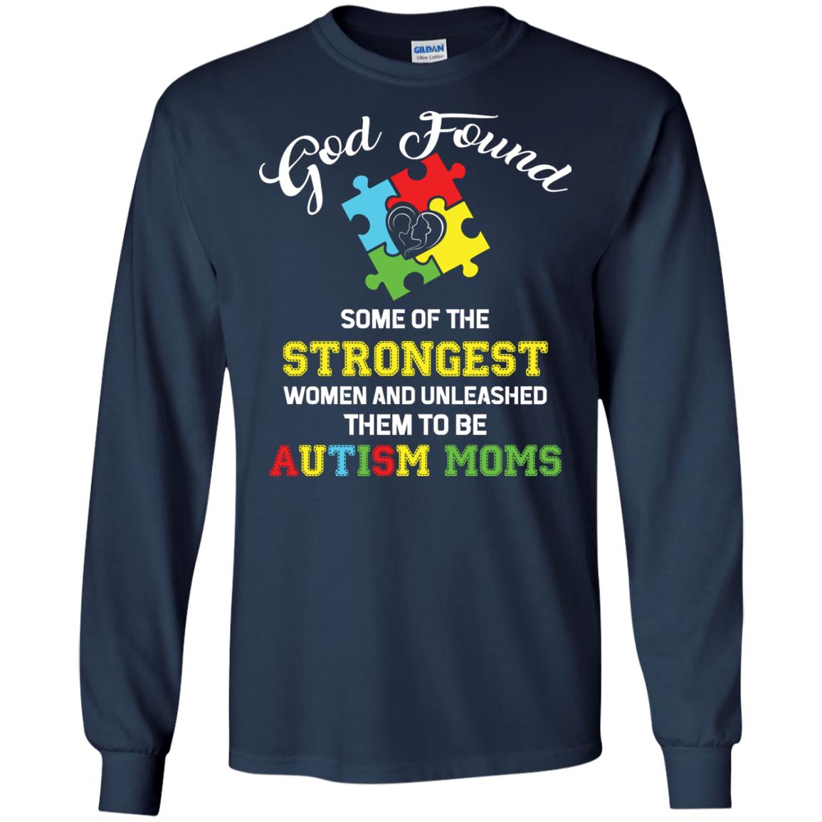 And Unleashed Them To Be Autism Moms Autism Shirt For Mom Navy