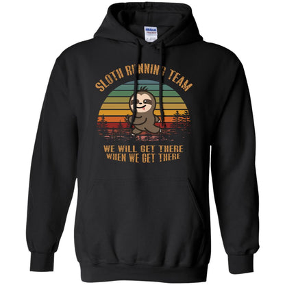 Sloth Running Team We Will Get There When We Get There Shirt Black