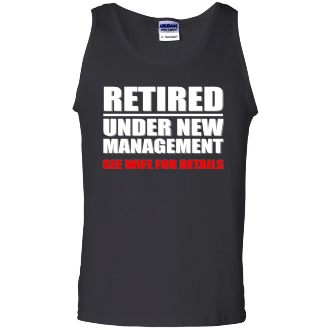 Funny Retirement T-shirt Retired Under New Management Black
