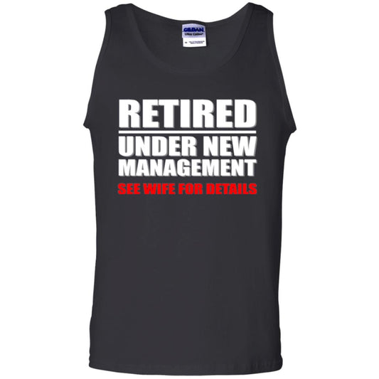 Funny Retirement T-shirt Retired Under New Management Black
