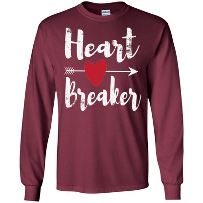 Valentines Day T-shirt Heart Breaker T-shirt Maroon
