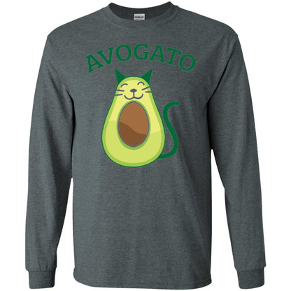 Avogato Avocado Cat Kitty Funny Meow T-shirt Dark Heather